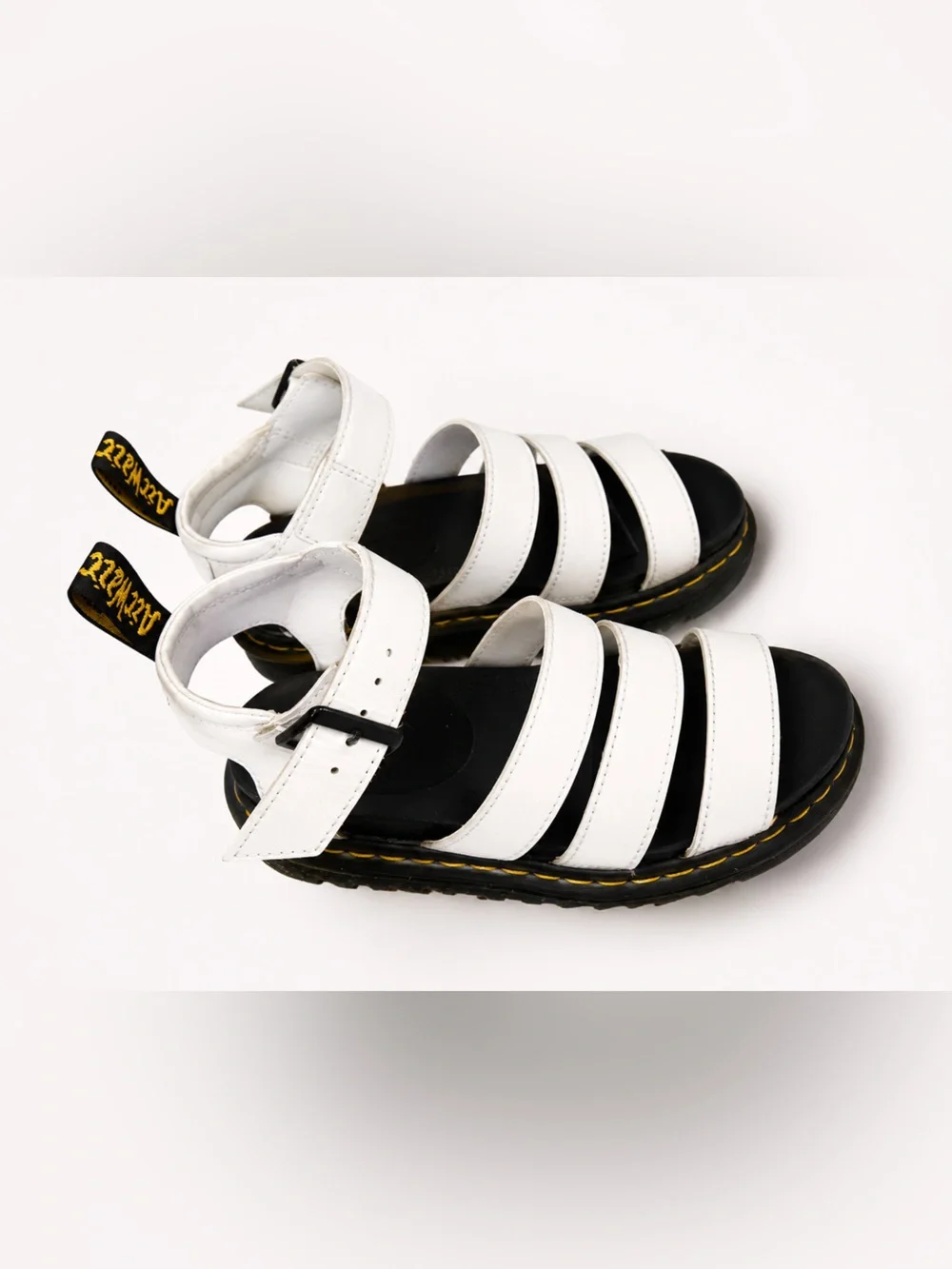 Dr. Martens White Strap Platform Sandals | Chunky Sole | Women’s